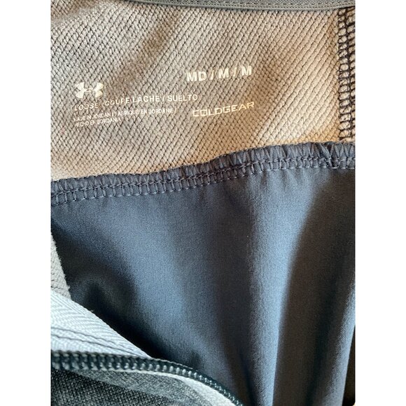 Under‎ Armour Mens ColdGear 1/4 Zip Pullover Size M Gray w/ Orange Lion - Picture 5 of 5